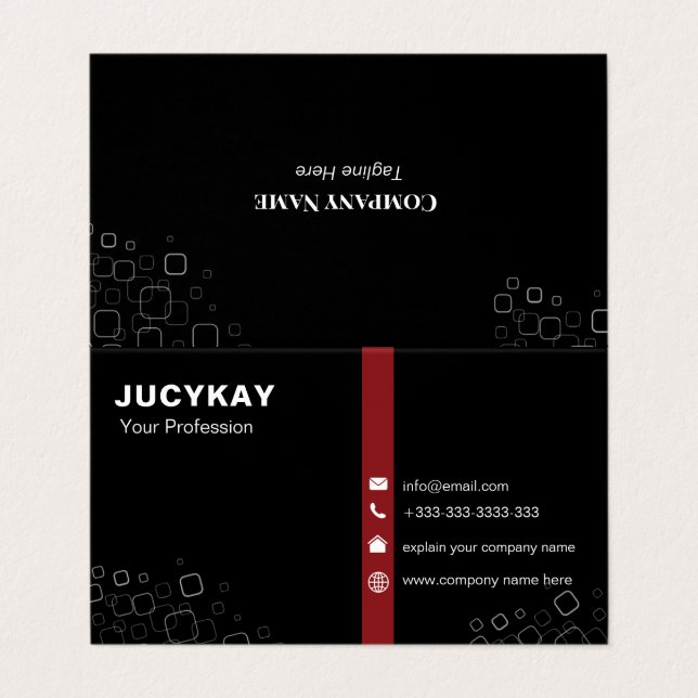 Modern Elegant Minimalistisk Professionell Enkel F Visitkort (Utsida ovikt)