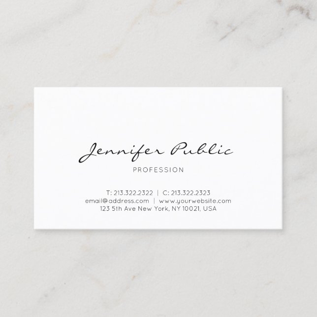 Modern Elegant - minimalistisk Professionell enkel Visitkort (Framsida)
