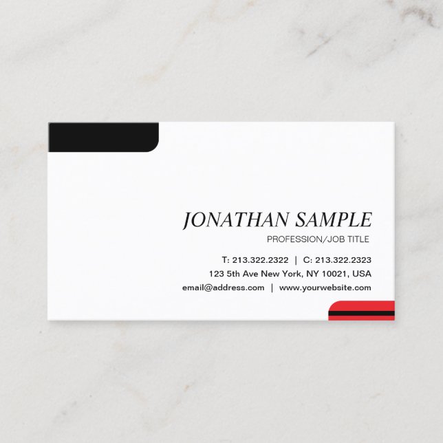 Modern Elegant Minimalistisk Professionell Enkel Visitkort (Framsida)