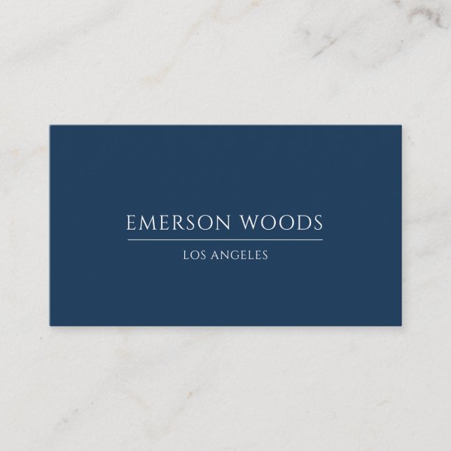 Modern Elegant Minimalistisk Professionell Marinbl Visitkort (Framsida)