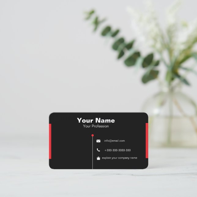 Modern Elegant - minimalistisk Professionell - sla Visitkort (Stående Fram)