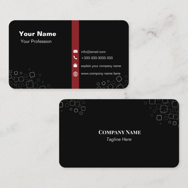 Modern Elegant - minimalistisk Professionell - sla Visitkort (Fram/baksida)