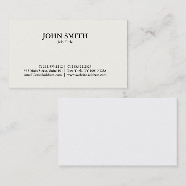 Modern Elegant - minimalistisk Professionell - sla Visitkort (Fram/baksida)