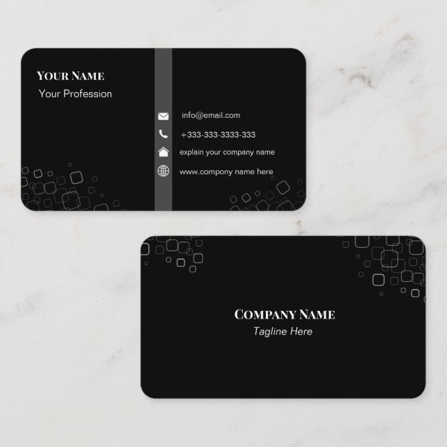 Modern Elegant - minimalistisk Professionell - sla Visitkort (Fram/baksida)