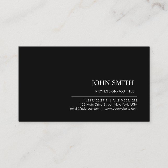 Modern Elegant - minimalistisk Professionell, svar Visitkort (Framsida)