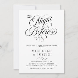 Modern Elegant - minimalistisk repetitionsmiddag Inbjudningar