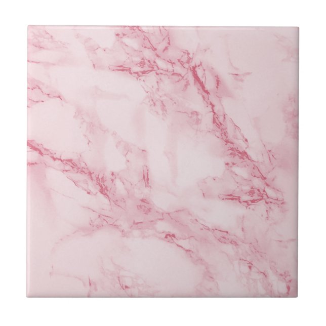 Modern Elegant Minimalistisk Rosa Marble Struktur Kakelplatta (Framsidan)