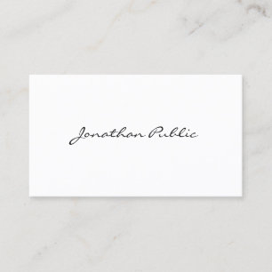 Modern Elegant - minimalistisk typografi-skript Visitkort