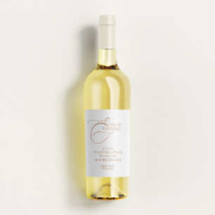 Modern Elegant - minimalistiskt "Cheers" Bröllop Vinflaska Etikett