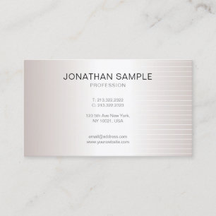 Modern Elegant - minimalistiskt citat Faux Silver  Visitkort