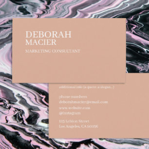Modern Elegant - minimalistiskt Dusty Ro Visitkort