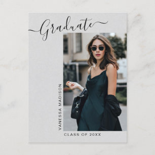 Modern Elegant - minimalistiskt meddelande om foto Vykort
