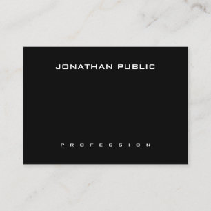 Modern Elegant - minimalistiskt Trendig svart och Visitkort