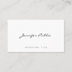 Modern Elegant - minimalt enkelt calligrafiskt skr Visitkort