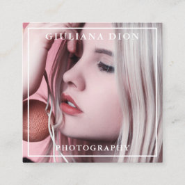 Modern elegant - minimalt och enkelt foto fyrkantigt visitkort