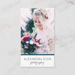 Modern elegant - minimalt och enkelt foto visitkort