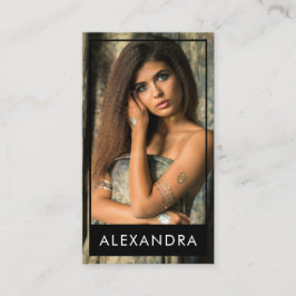 Modern elegant - minimalt och enkelt foto visitkort