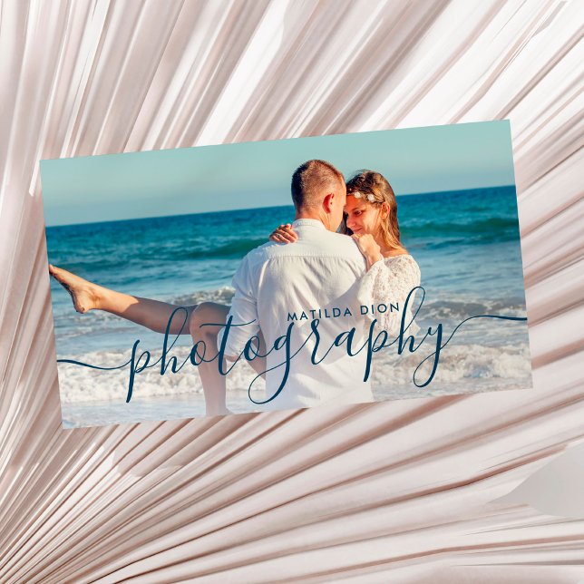 Modern elegant - minimalt och enkelt foto visitkort (Skapare uppladdad)