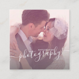 Modern elegant - minimalt och enkelt fotografi fyrkantigt visitkort