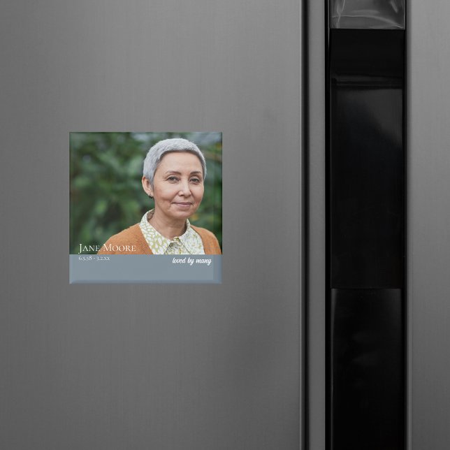 Modern Elegant Minnesgåva Foto Magnet (Modern Elegant Remembrance Photo Keepsake Magnet)