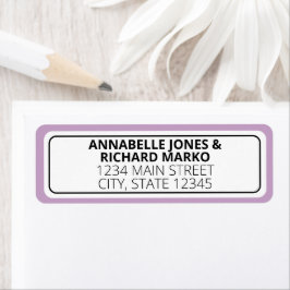 Modern Elegant Monogram Bröllop-adressetikett Returadress Etikett