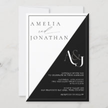 Modern Elegant Monogram Bröllop