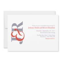 Modern Elegant Monogram bröllopsinbjudan