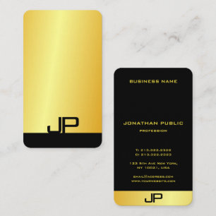 Modern Elegant Monogram Guld-sökmall Visitkort