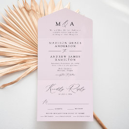 Modern Elegant Monogram Lavendel Bröllop