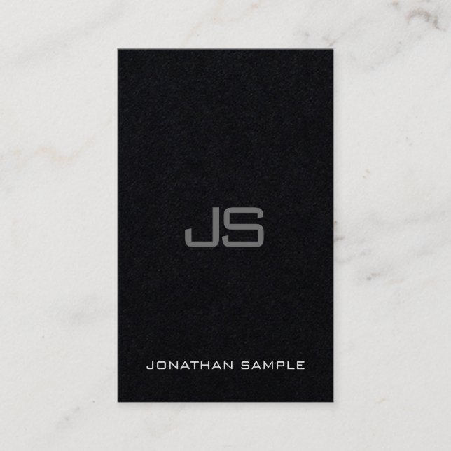 Modern Elegant Monogram-mall Template Lyxig Visitkort (Framsida)