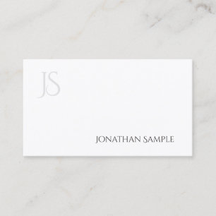 Modern Elegant Monogram Minimalistisk Design Enkel Visitkort