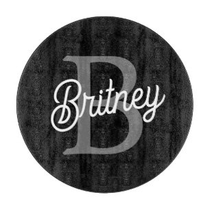 Modern Elegant Monogram Namn Black Grått-skript