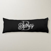 Modern Elegant Monogram Namn Black Grått-skript