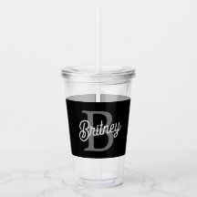 Modern Elegant Monogram Namn Black Grått-skript