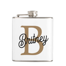 Modern Elegant Monogram Namn Black Guld Fickplunta