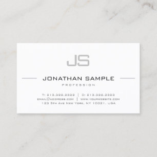 Modern Elegant Monogram-Professionell Enkel enkel Visitkort