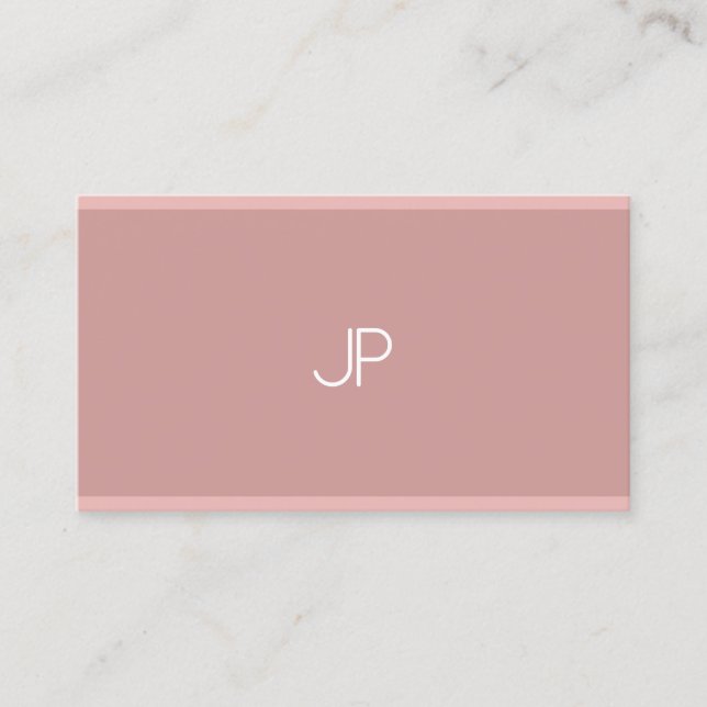 Modern Elegant Monogram Professionell Enkel Omtänk Visitkort (Framsida)