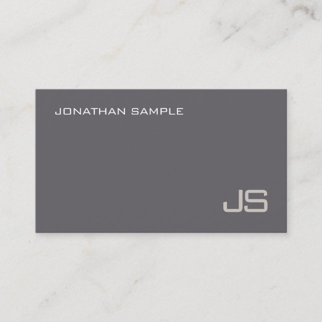 Modern Elegant Monogram Professionell Template Lux Visitkort (Framsida)