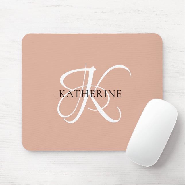 Modern Elegant, monogram  Rosa Musmatta (Med mus)