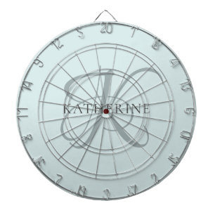 Modern Elegant, monogram, skript Aqua Blue Darttavla