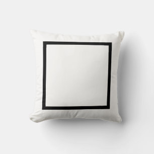 Modern elegant MONOGRAM solid Black Kudde