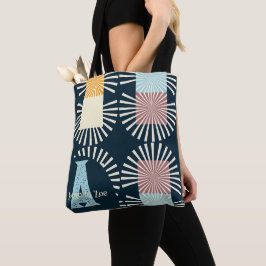 Modern Elegant Monogram Tote Bag Tygkasse