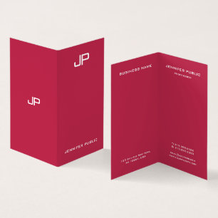 Modern Elegant Monogram Trend Färg Viva Magenta Visitkort
