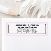 Modern Elegant Monogram Wedding Address Label