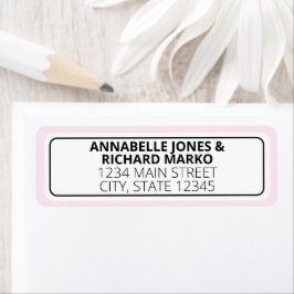 Modern Elegant Monogram Wedding Address Label Returadress Etikett