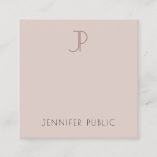 Modern Elegant Monogrammad Template - Befordran Fyrkantigt Visitkort