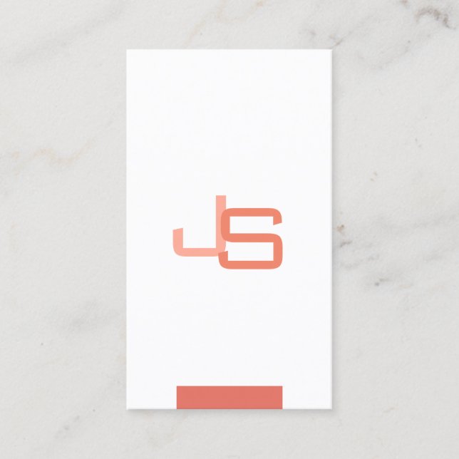 Modern Elegant Monogrammerad Mall Professionell Visitkort (Framsida)