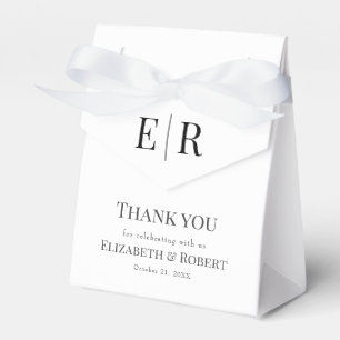 Modern Elegant Monogramparfoto Presentaskar