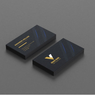 Modern Elegant Mörk Visitkort
