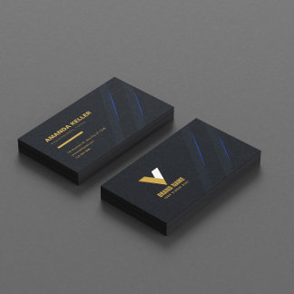 Modern Elegant Mörk Visitkort